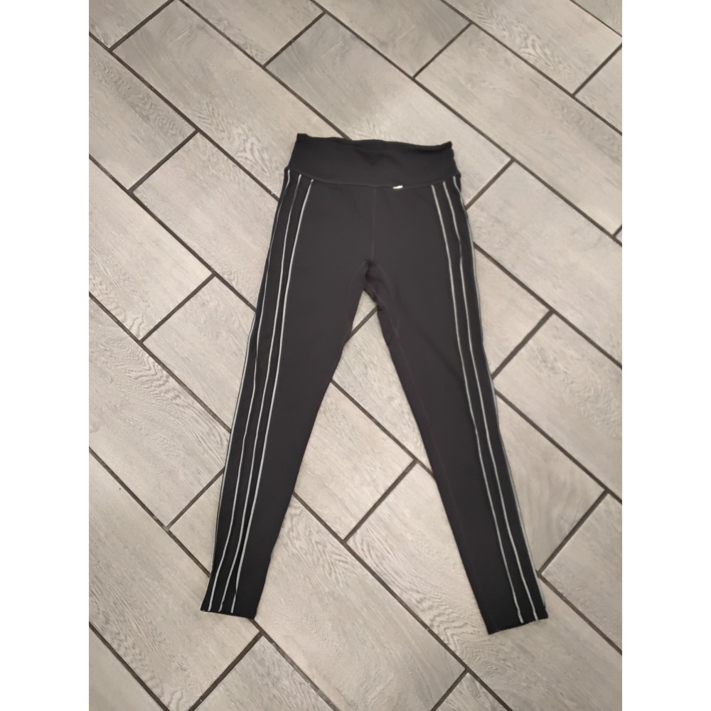 Free People Movement Womens Black‎ Striped High Waisted Leggings Size S